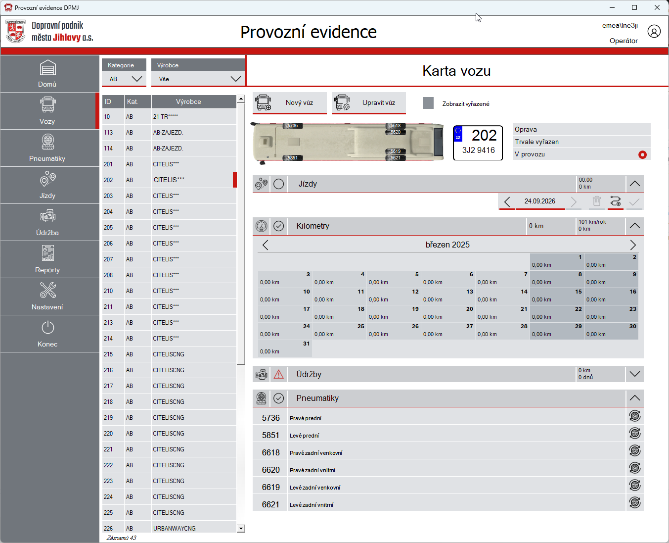 Provozní evidence